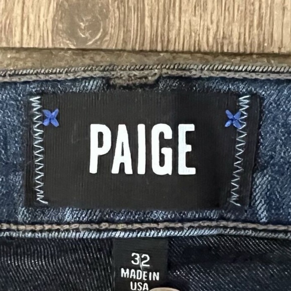 PAIGE Denim - PAIGE Straight Leg Jeans 32 Long Inseam Lennox Classic Grammercy EUC RARE Women